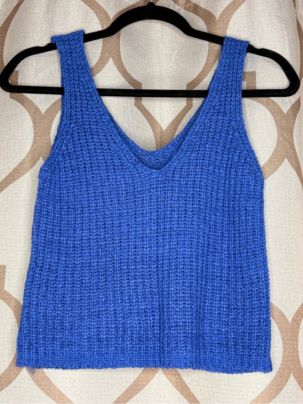 Blue Knit Tank Top